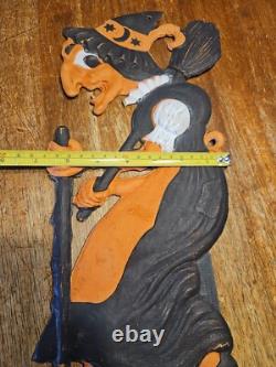 Vintage Antique Halloween 15.5 Witch Germany Embossed Diecut 1920s