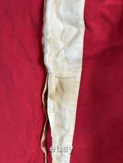 Vintage Antique Santa Claus Costume Suit Gauze Painted Mask Long Brown Beard
