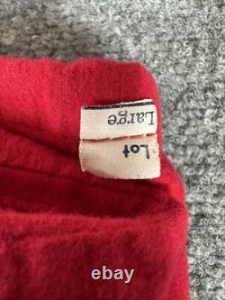 Vintage Antique Santa Claus Costume Suit Gauze Painted Mask Long Brown Beard