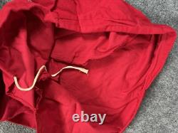 Vintage Antique Santa Claus Costume Suit Gauze Painted Mask Long Brown Beard