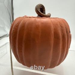 Vintage Atlantic Ceramic Lighted 10 Pumpkin Jack O Lantern Halloween RARE