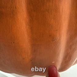 Vintage Atlantic Ceramic Lighted 10 Pumpkin Jack O Lantern Halloween RARE