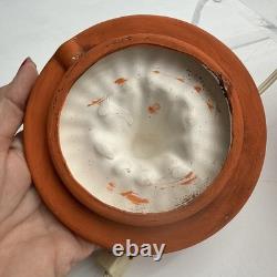 Vintage Atlantic Ceramic Lighted 10 Pumpkin Jack O Lantern Halloween RARE