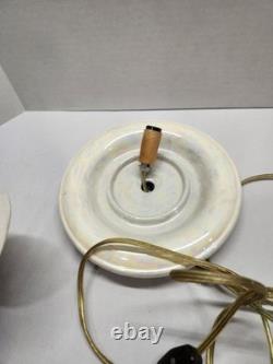 Vintage Atlantic Mold Ceramic Christmas Candle 3D Santa Sleigh & Reindeer 14.5