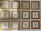 Vintage Berggren Swedish 12 Days Of Christmas Trivet Tiles 1965 6x6 Set Of 12