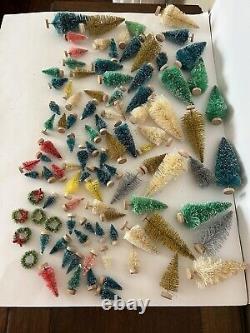 Vintage Bottle Brush Trees & Wreaths Lot Of 99 Up To 5
