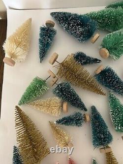 Vintage Bottle Brush Trees & Wreaths Lot Of 99 Up To 5