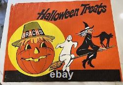 Vintage Brachs Halloween Advertisement Sign