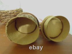 Vintage Bunny Rabbit Paper Mache Candy Container on cardboard holder 6 Unusual