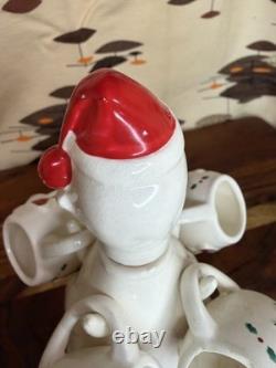 Vintage CAPRI Creations Ceramic Santa Whiskey Decanter Set with mini mugs