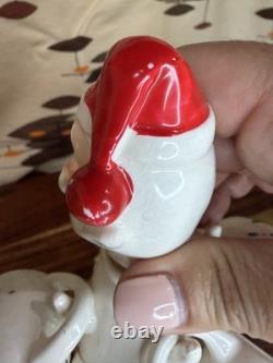 Vintage CAPRI Creations Ceramic Santa Whiskey Decanter Set with mini mugs