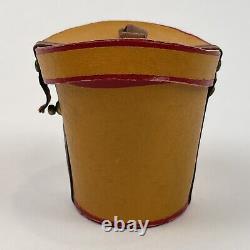 Vintage Candy Container Hat Box Luggage 2 Paper Leather Strap Germany