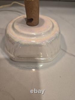 Vintage Ceramic Christmas Tree 12 Tall 7 Wide White Opalescent Signed By Ruth