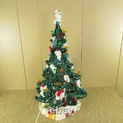 Vintage Ceramic Christmas Tree with Mice WORKS