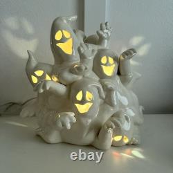 Vintage Ceramic Ghost Huddle Party Halloween Light Up Pile Of Ghosts with Light Vintage Ceramic Ghost Huddle Party Halloween Light Up Pile Of Ghosts with Light