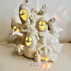 Vintage Ceramic Ghost Huddle Party Halloween Light Up Pile Of Ghosts with Light Vintage Ceramic Ghost Huddle Party Halloween Light Up Pile Of Ghosts with Light