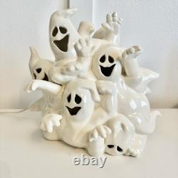 Vintage Ceramic Ghost Huddle Party Halloween Light Up Pile Of Ghosts with Light Vintage Ceramic Ghost Huddle Party Halloween Light Up Pile Of Ghosts with Light