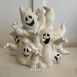 Vintage Ceramic Ghost Huddle Party Halloween Light Up Pile Of Ghosts with Light Vintage Ceramic Ghost Huddle Party Halloween Light Up Pile Of Ghosts with Light