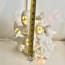 Vintage Ceramic Ghost Huddle Party Halloween Light Up Pile Of Ghosts with Light Vintage Ceramic Ghost Huddle Party Halloween Light Up Pile Of Ghosts with Light