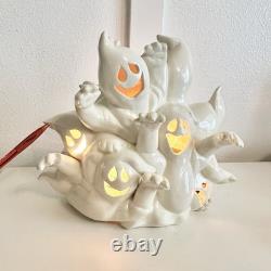 Vintage Ceramic Ghost Huddle Party Halloween Light Up Pile Of Ghosts with Light Vintage Ceramic Ghost Huddle Party Halloween Light Up Pile Of Ghosts with Light