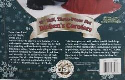 Vintage Christmas 27 Tall Three Piece Set Dicken's Carolers In Original Box