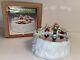 Vintage Christmas Around The World Multicolor Skating Bear Musical Box Mirrored