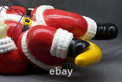 Vintage Christmas Barcana Fiberglass Santa Claus Sleeping on Moon Decoration