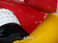 Vintage Christmas Barcana Fiberglass Santa Claus Sleeping on Moon Decoration