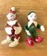 Vintage Christmas Holiday House Jump Jump Elves Lot Of Two Pixies Poseable 1940s