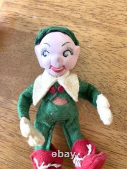Vintage Christmas Holiday House Jump Jump Elves Lot of Two Pixies Poseable 1940s