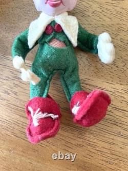 Vintage Christmas Holiday House Jump Jump Elves Lot of Two Pixies Poseable 1940s