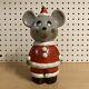 Vintage Christmas Holiday Mouse Rat Penny Change Jar Made In Japan