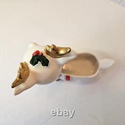 Vintage Christmas MCM 1962 Napco Rudolph Reindeer Planter Candy Dish X-5561