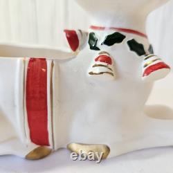 Vintage Christmas MCM 1962 Napco Rudolph Reindeer Planter Candy Dish X-5561
