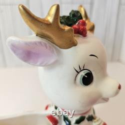 Vintage Christmas MCM 1962 Napco Rudolph Reindeer Planter Candy Dish X-5561