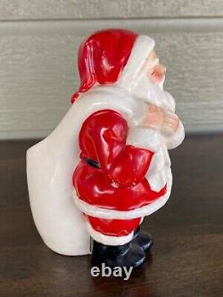 Vintage Christmas Planter Santa with Sack Made in Japan Ceramic Full Body