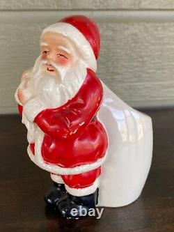 Vintage Christmas Planter Santa with Sack Made in Japan Ceramic Full Body