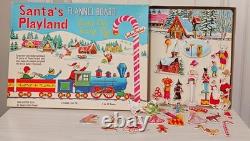 Vintage Christmas Santa's Playland Flannel Board Complete Easter Bunny Mushroom