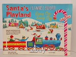Vintage Christmas Santa's Playland Flannel Board Complete Easter Bunny Mushroom