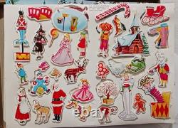 Vintage Christmas Santa's Playland Flannel Board Complete Easter Bunny Mushroom