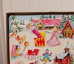 Vintage Christmas Santa's Playland Flannel Board Complete Easter Bunny Mushroom