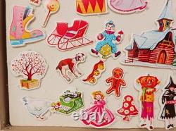 Vintage Christmas Santa's Playland Flannel Board Complete Easter Bunny Mushroom