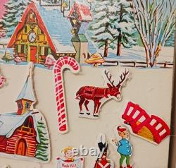 Vintage Christmas Santa's Playland Flannel Board Complete Easter Bunny Mushroom
