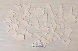 Vintage Christmas Santa's Playland Flannel Board Complete Easter Bunny Mushroom