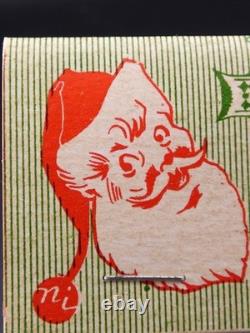 Vintage Christmas Spun Cotton Pixie Elf Santa with Chenille Tree Japan Package