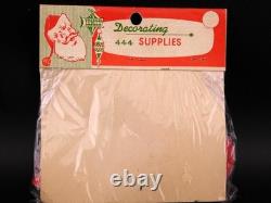 Vintage Christmas Spun Cotton Pixie Elf Santa with Chenille Tree Japan Package