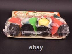 Vintage Christmas Spun Cotton Pixie Elf Santa with Chenille Tree Japan Package