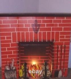 Vintage Christmas Toymaster #1100 Cardboard Fireplace 1960's