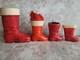 Vintage Christnas Rare Santa Boots Candy Holders Germany Wax Paper Mache Lot