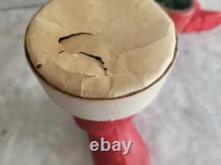 Vintage Christnas Rare Santa Boots Candy Holders Germany Wax Paper Mache Lot